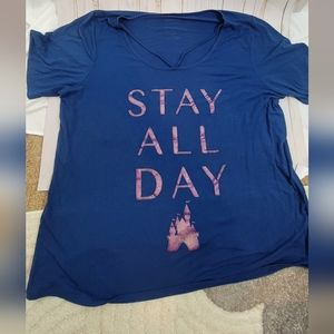 Womens 2-3x her universe Disney stay all day shirt